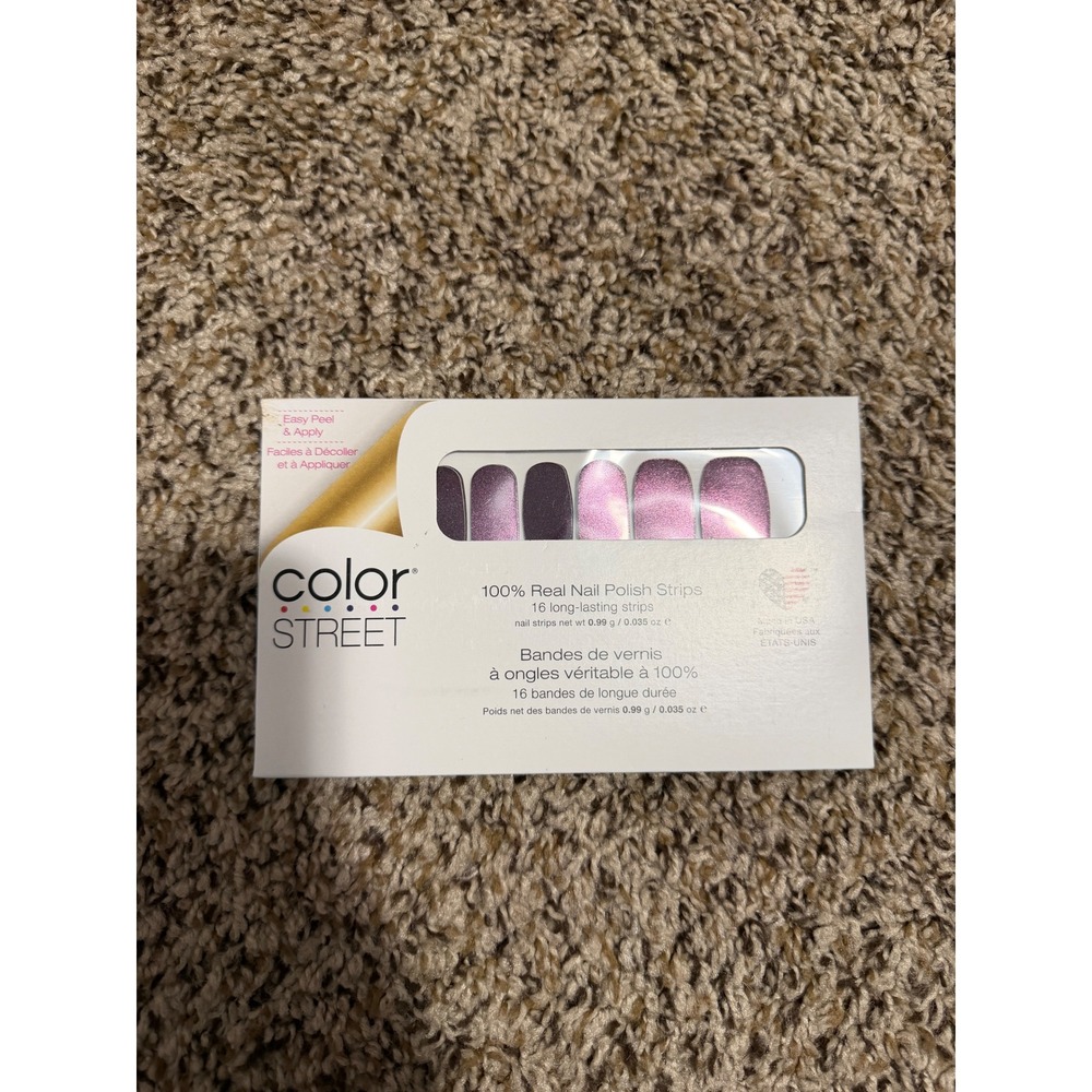 Color Street Dark Matter Real Nail Polish Strips Purple Metallic FMS121 B00131